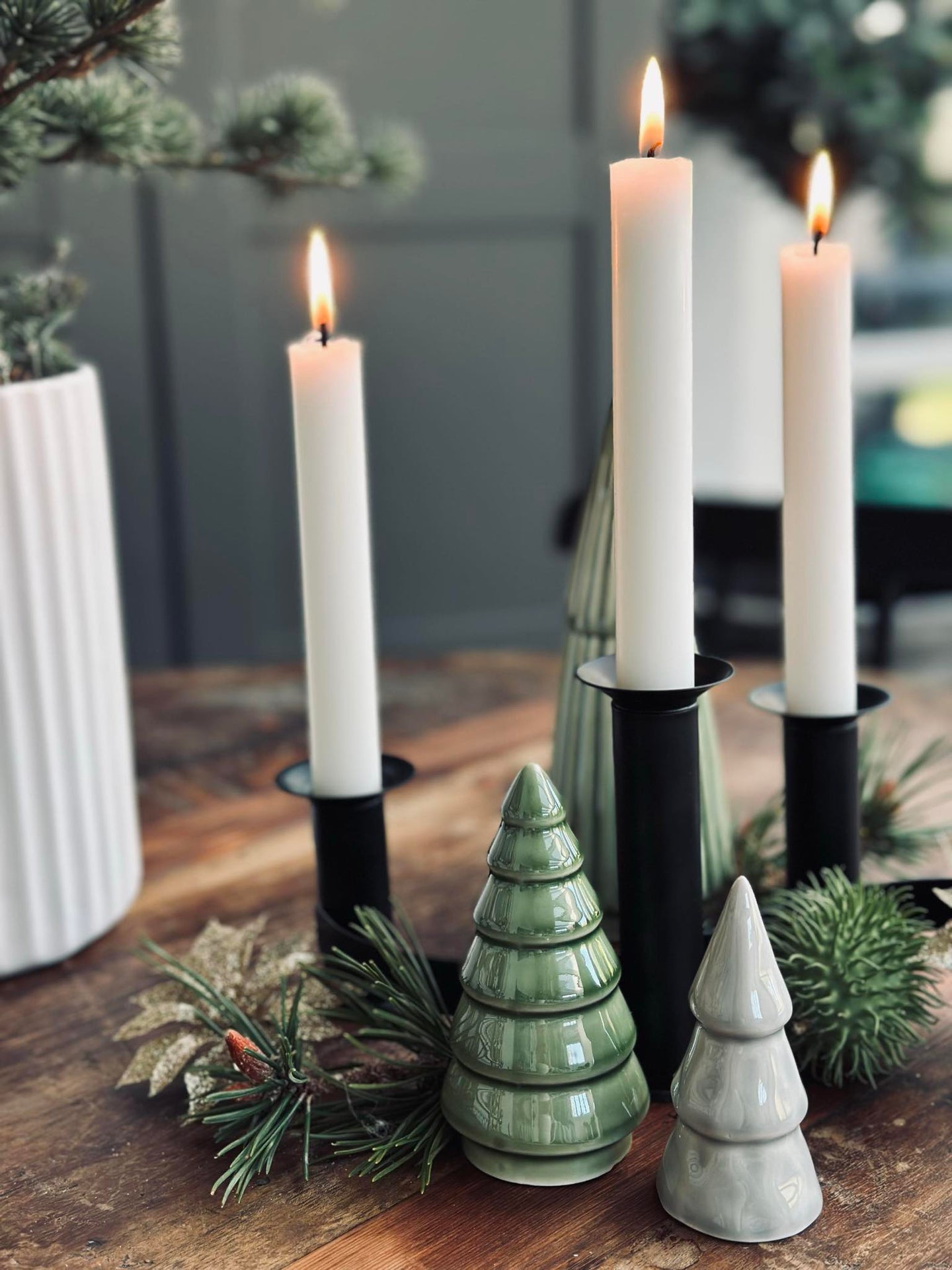 Adventsljusstake - Svart