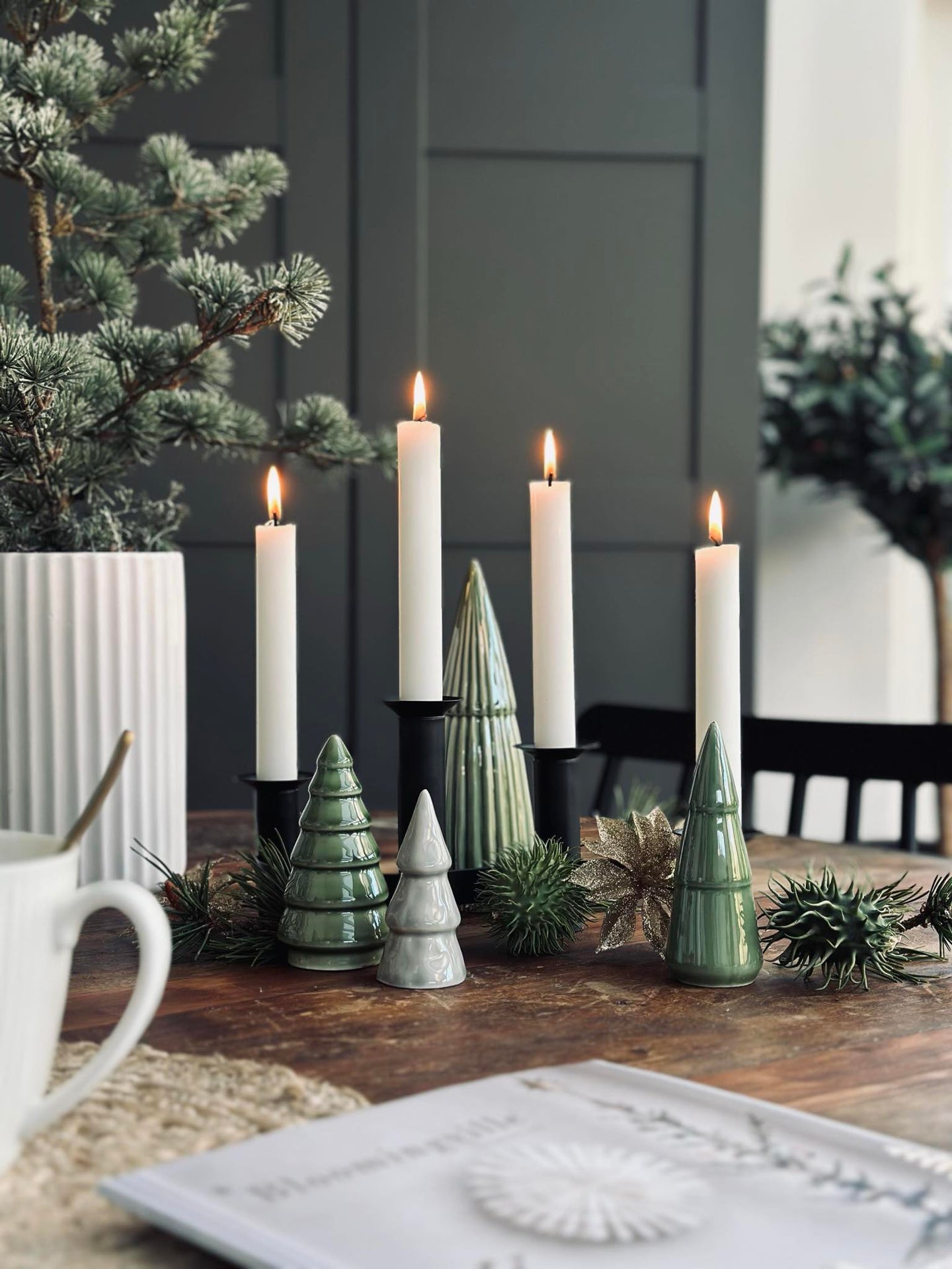 Adventsljusstake - Svart