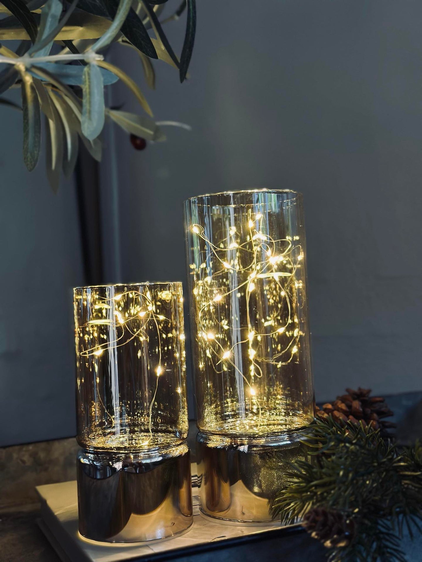 Lyktor MAGIC med LED - Set med 2 st.