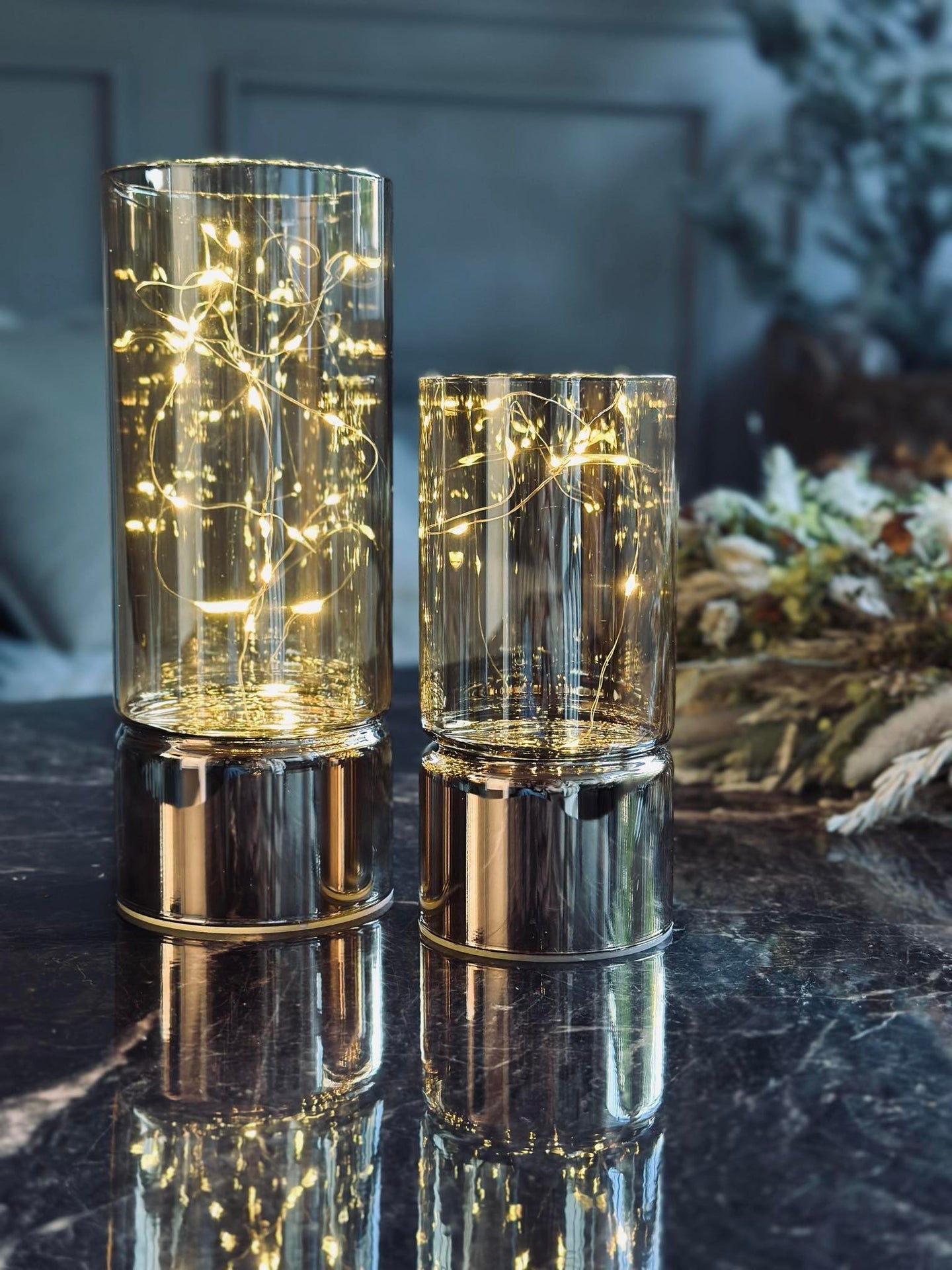 Lyktor MAGIC med LED - Set med 2 st.