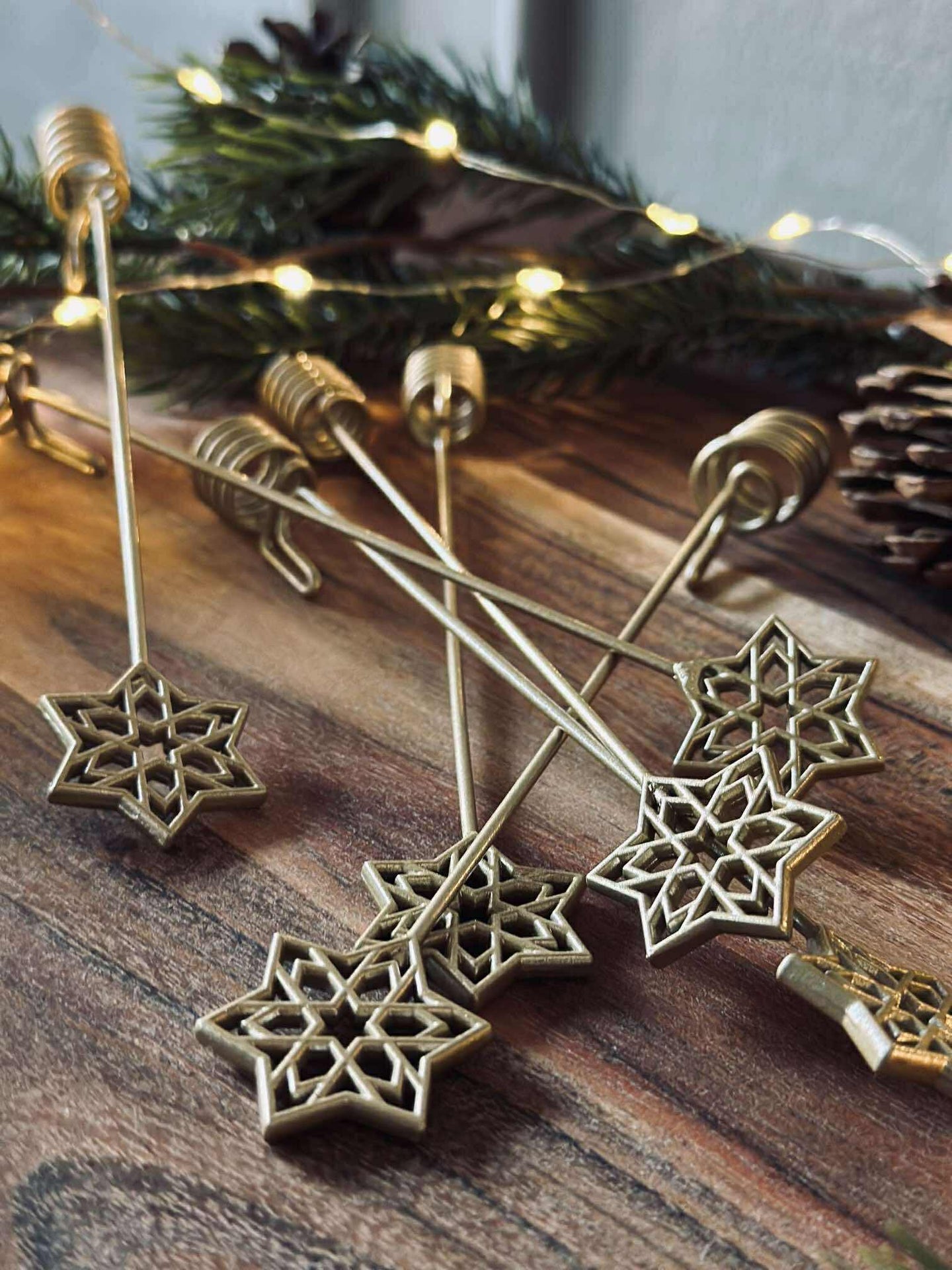 Ljushållare för julgran STAR - 6 st.