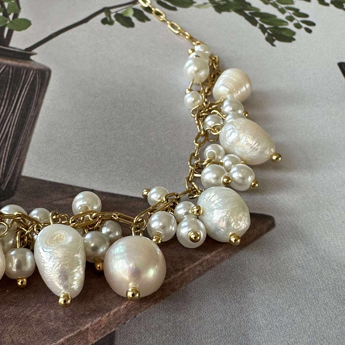 Halsband Cille - med pärlmix