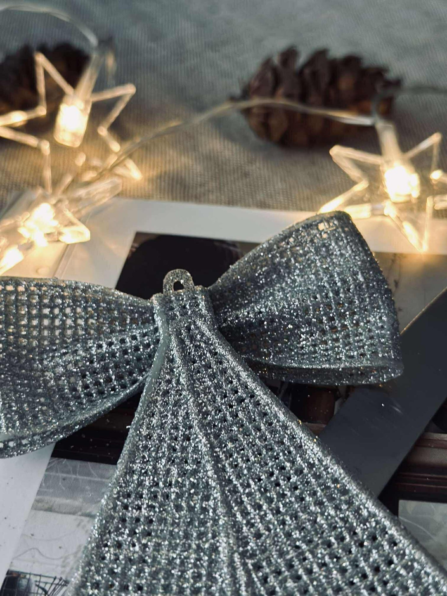 Rosett glitter - Silver