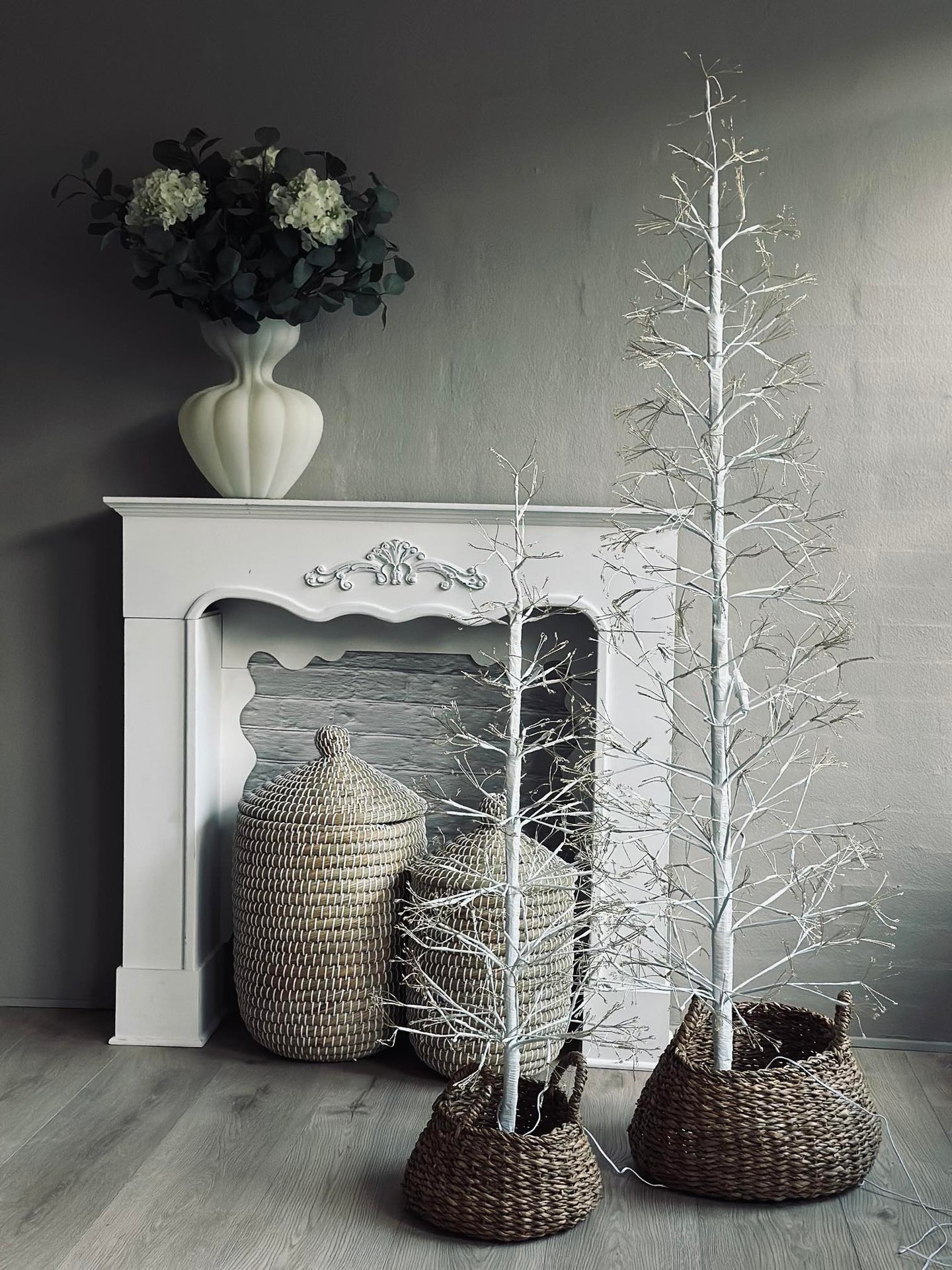 Julgran med 1600 LED-ljus - Vit
