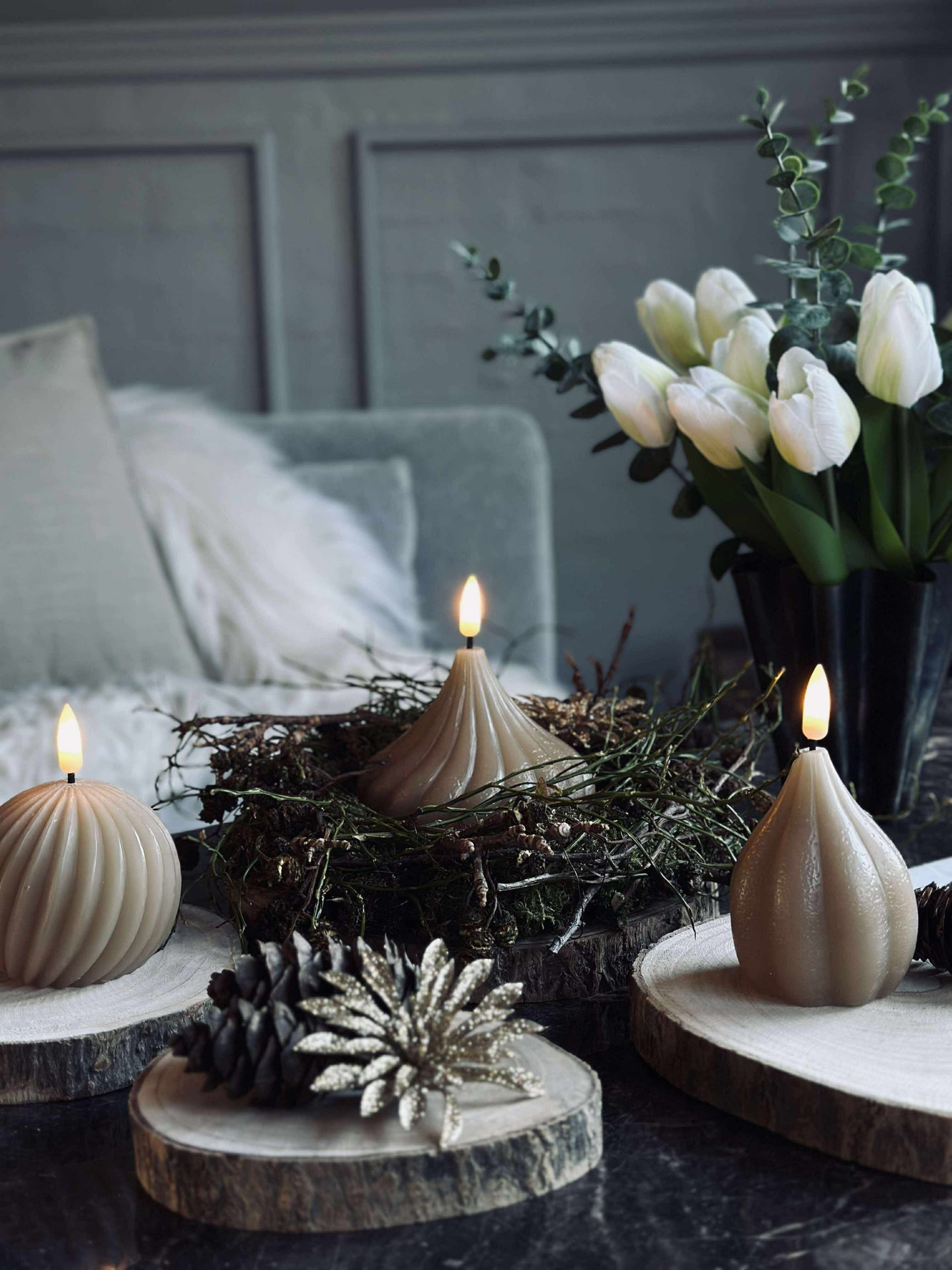 Deco wood - Set med 4 st.