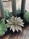 Deco-blommor med glitter - 4 st