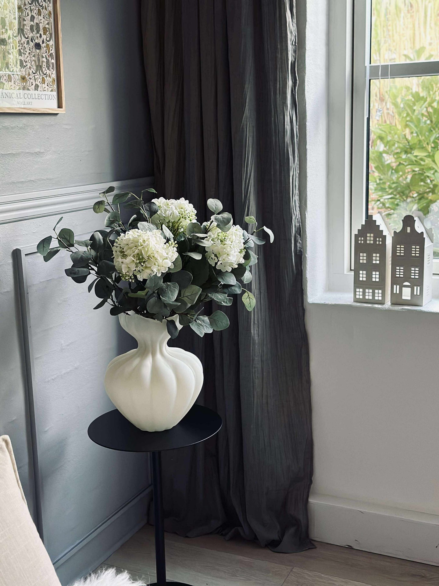 Sido bord - Svart metall