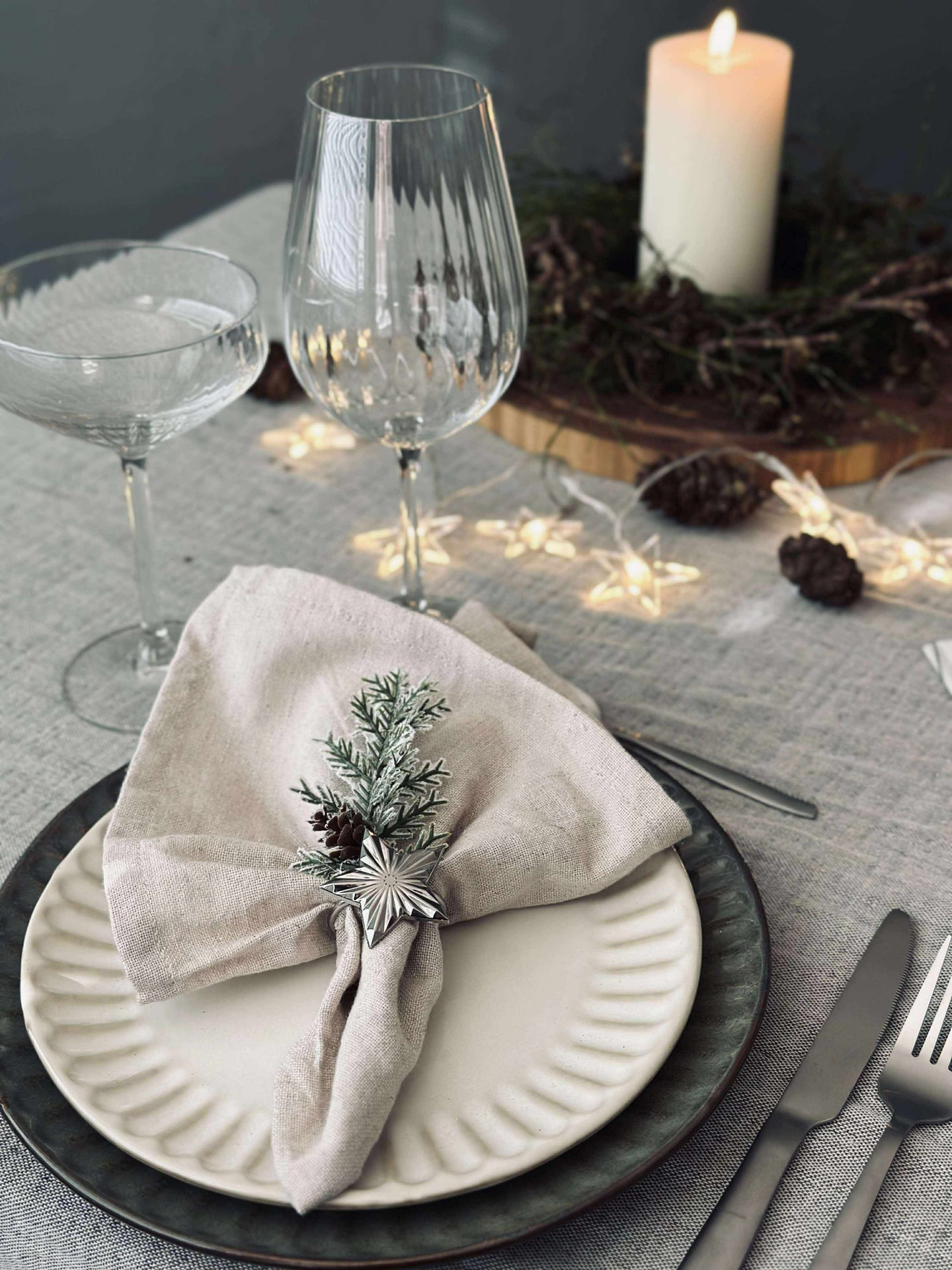 Servettringar Silver - MIX 4 st