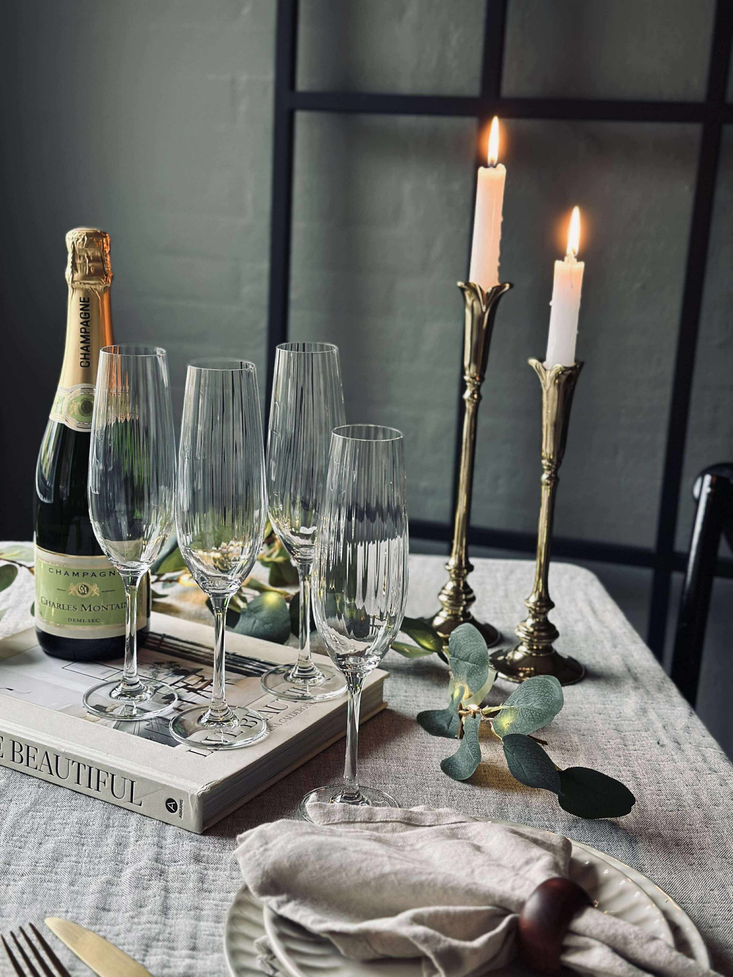 Champagneglas CRYSTAL - Set med 4 st.