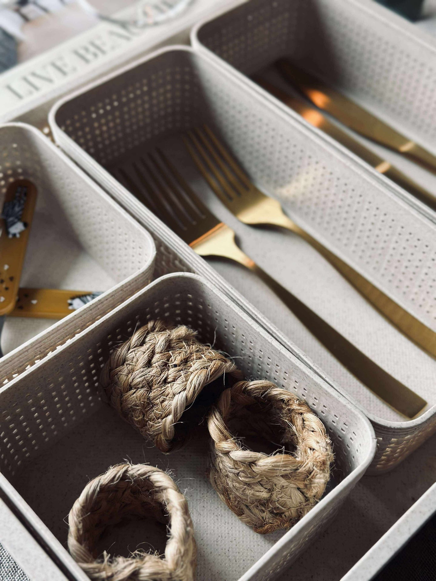 Sminkorganisatör - Set med 5 delar