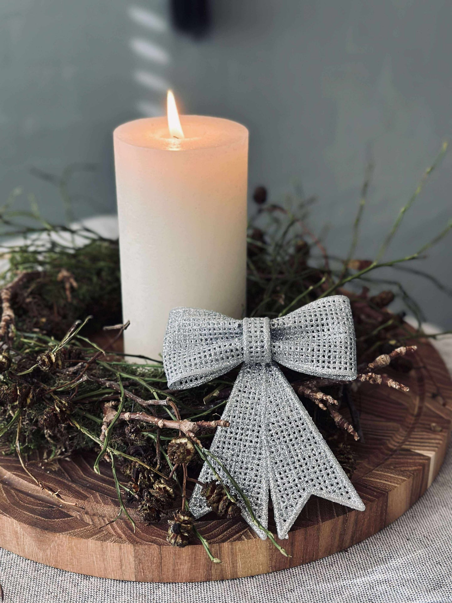 Rosett glitter - Silver