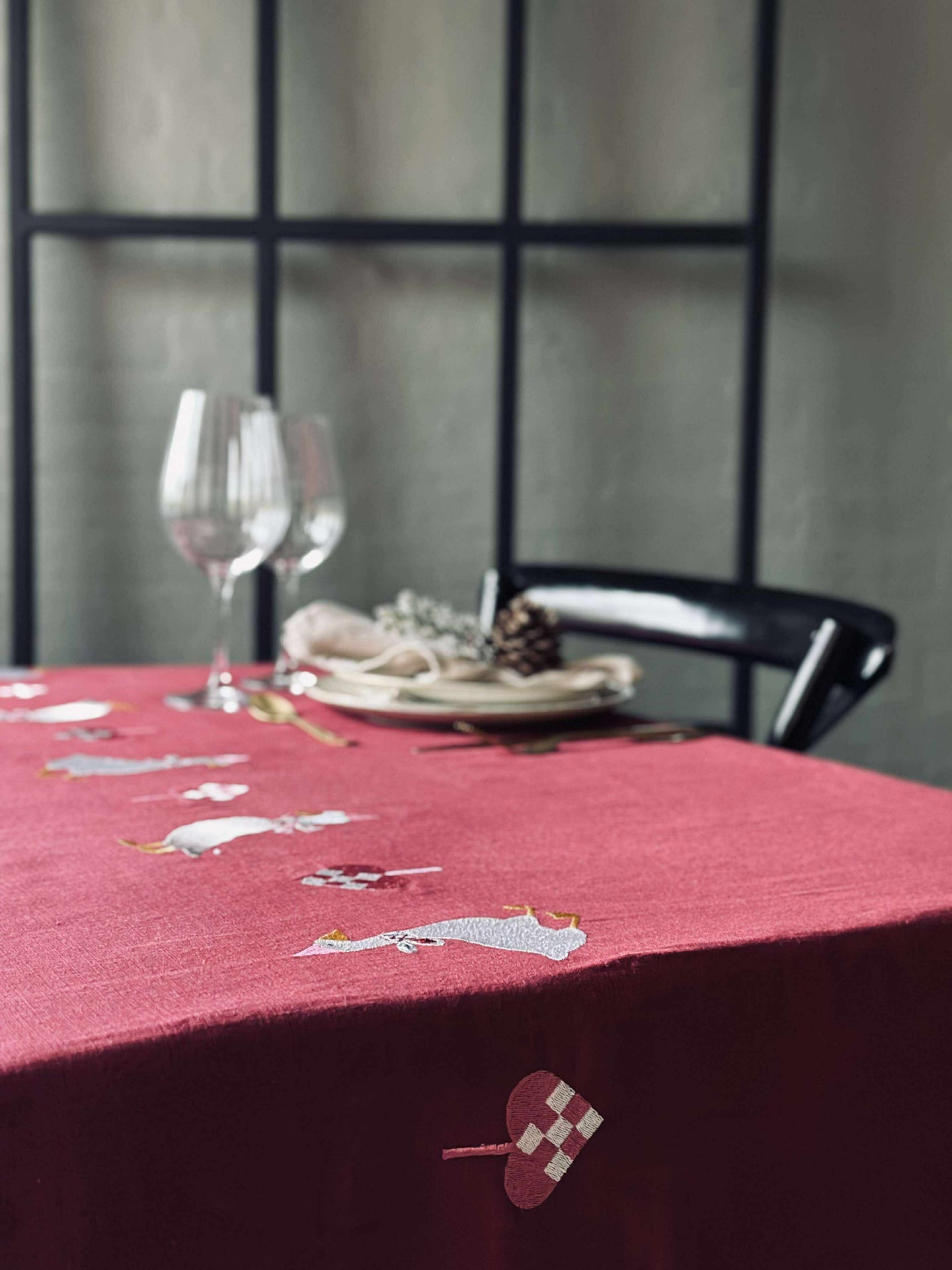 Julduk 140x240 - Broderi med änder