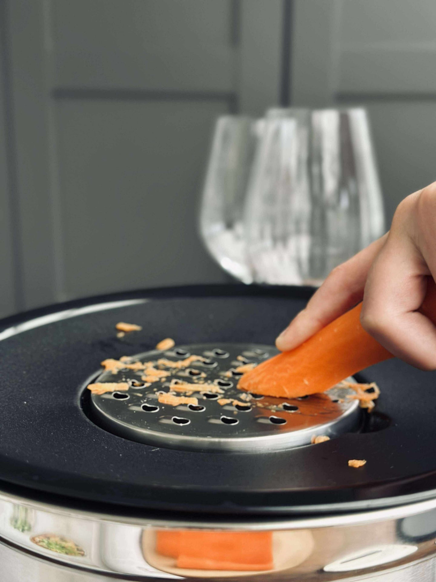Skål med snittlock - Rostfritt stål