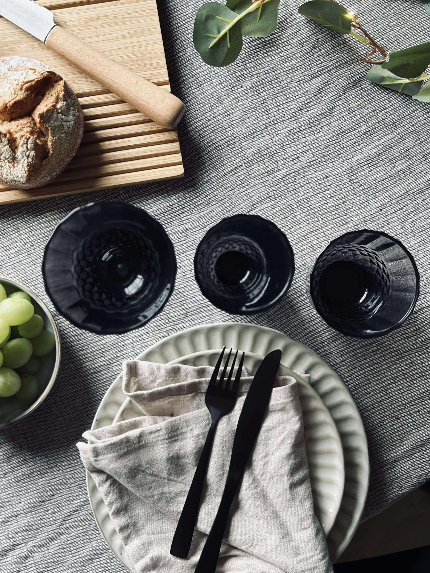 Vattenglas Sanna grå