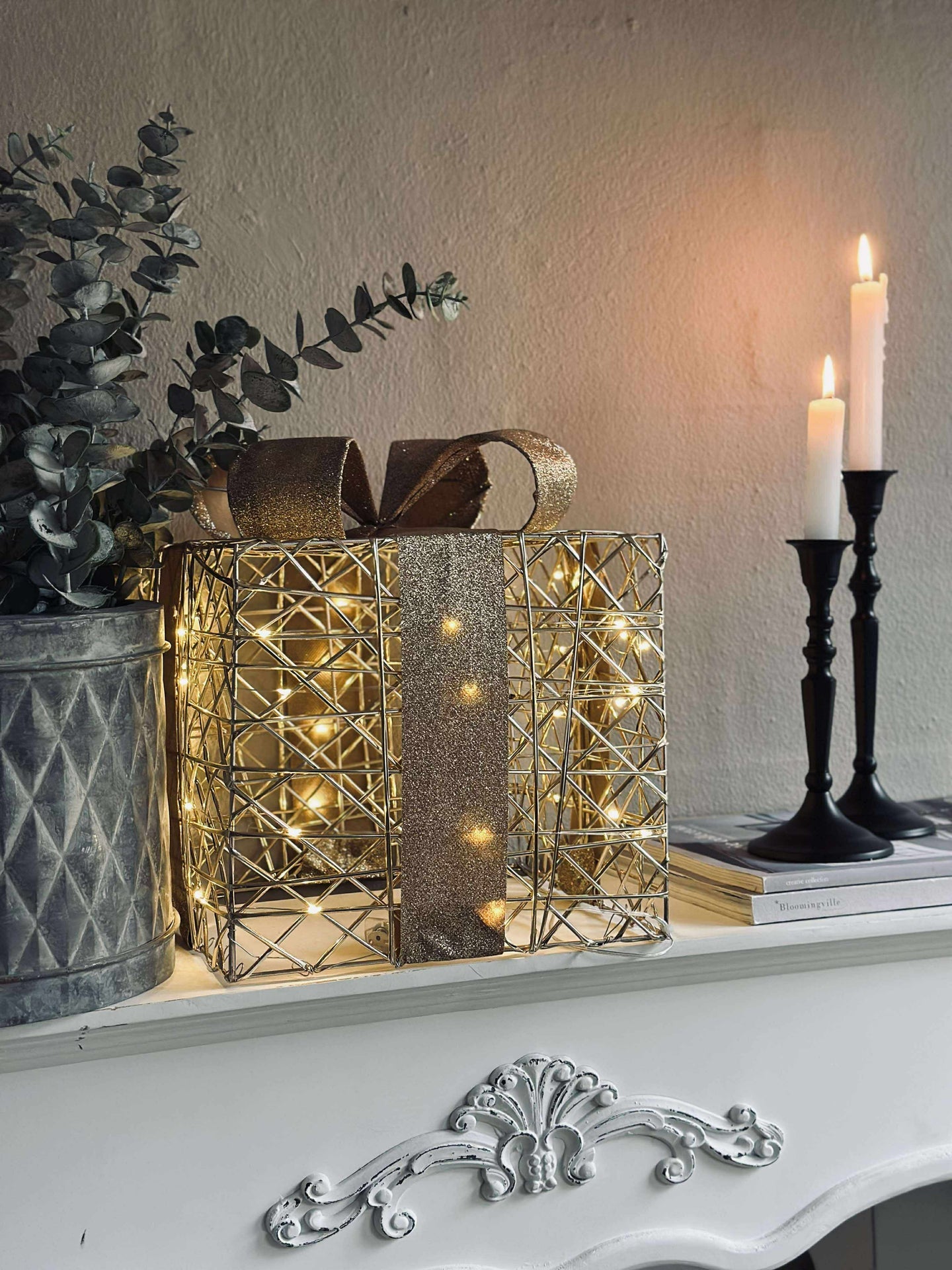 Julklappar med LED-ljus - 3 st.