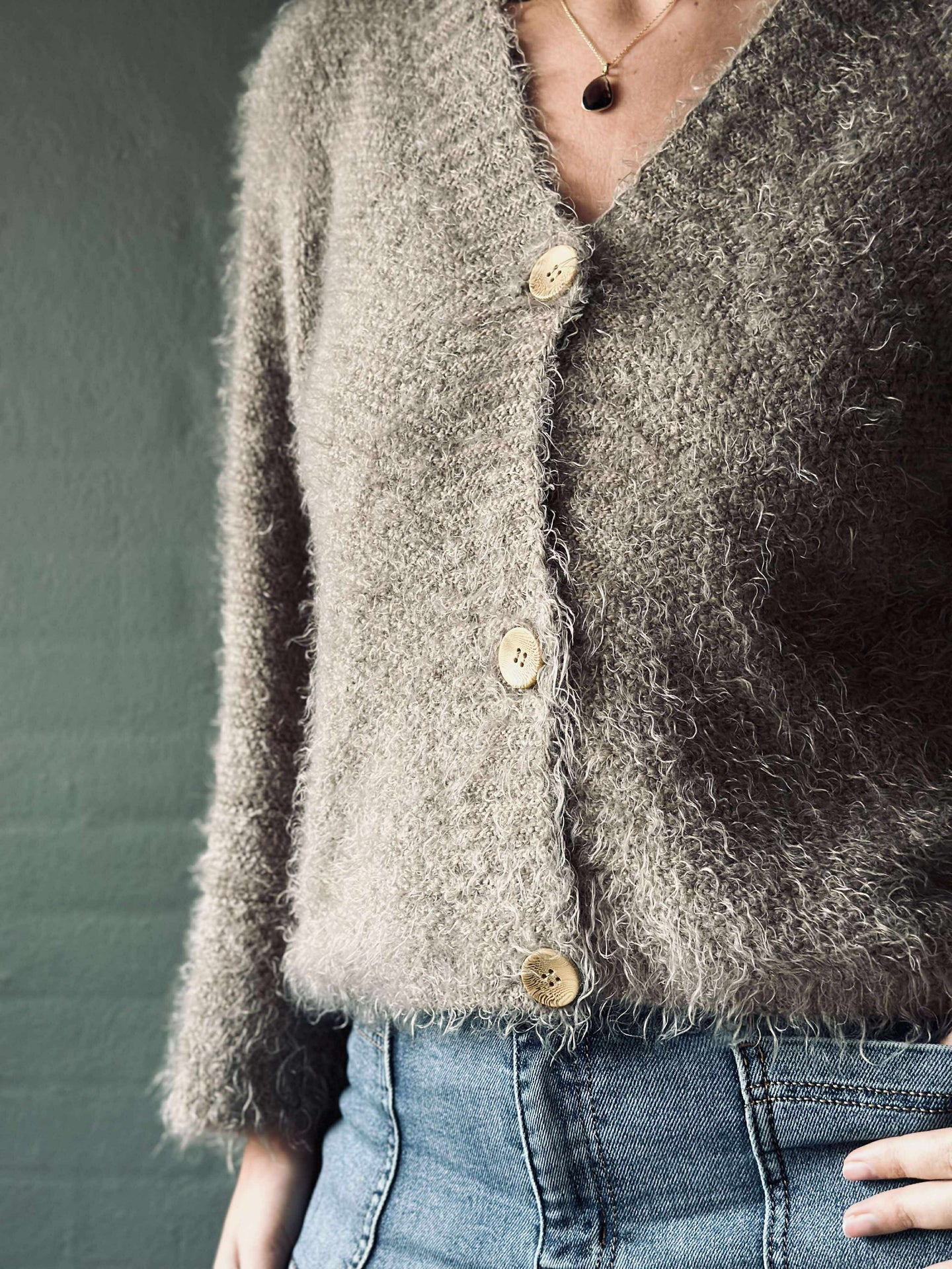 Cardigan Dakota - Dark fango