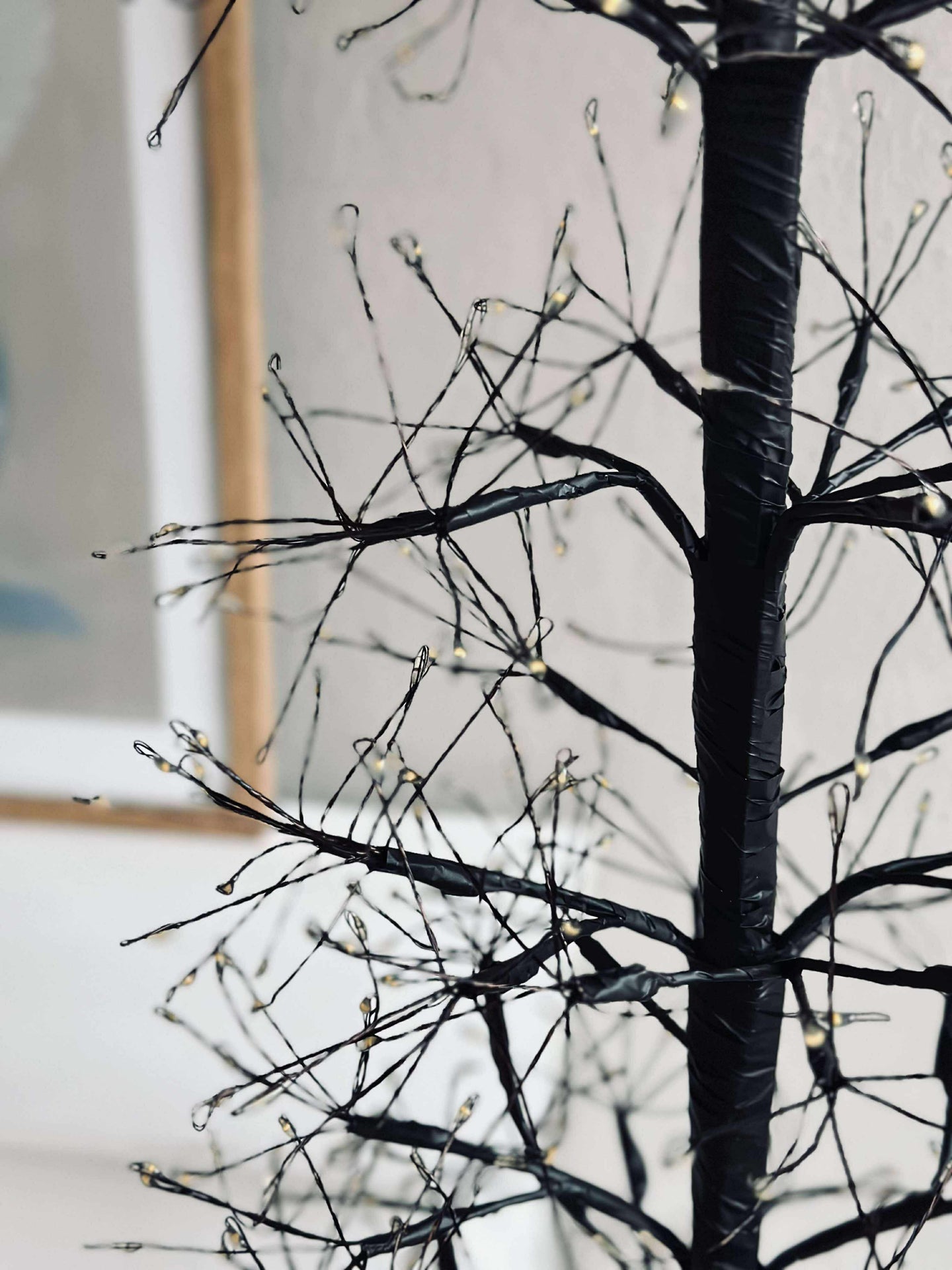 Julgran med 1600 LED-lampor - Svart