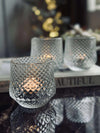 Ljusstakar i klart glas - Set om 3 st.