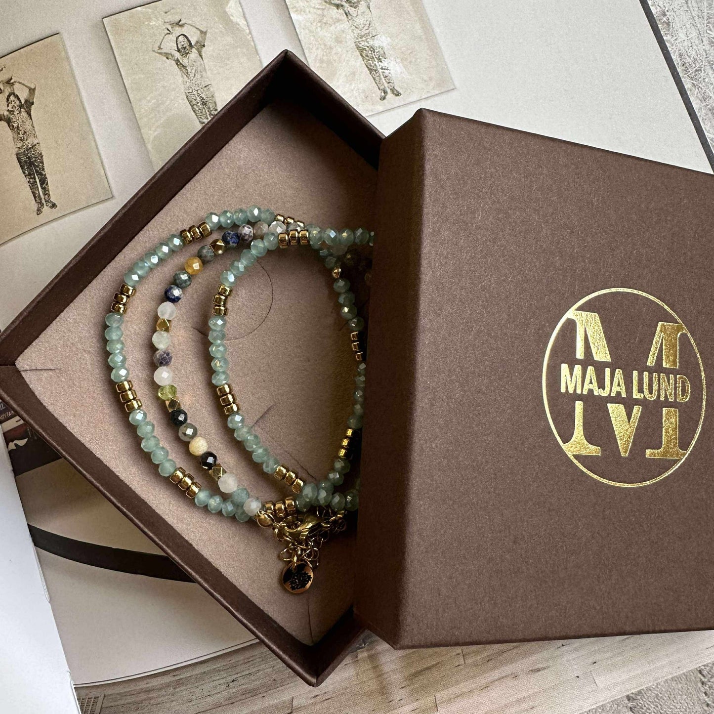 Armband Marika Aqua - Set med 3 st