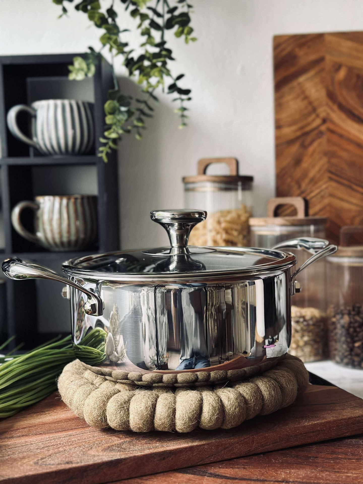 Underlägg DOTS - Taupe ull