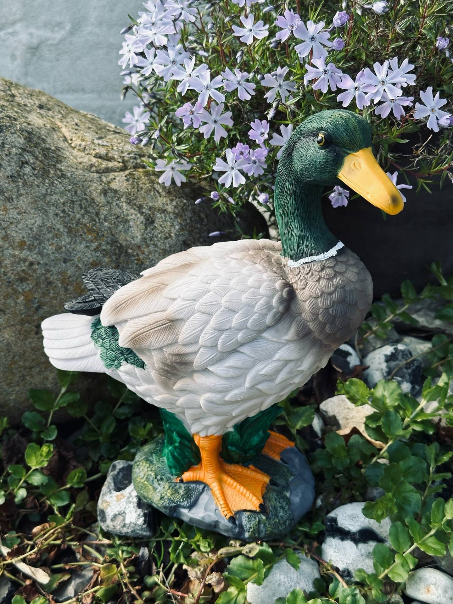 Trädgårdsfigur Anka - Grön