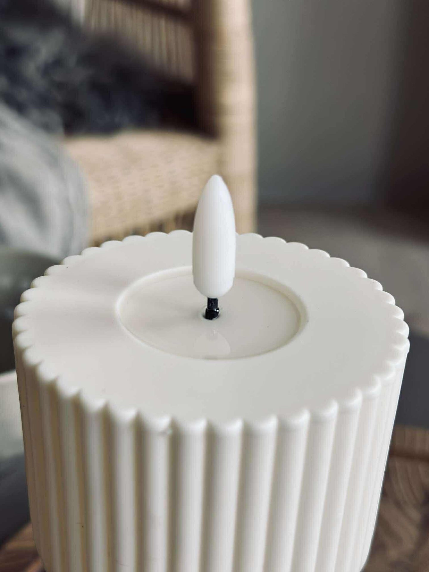 LED Blockljus Vit timglas - Utomhus