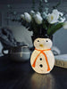 Snögubbe med LED-ljus