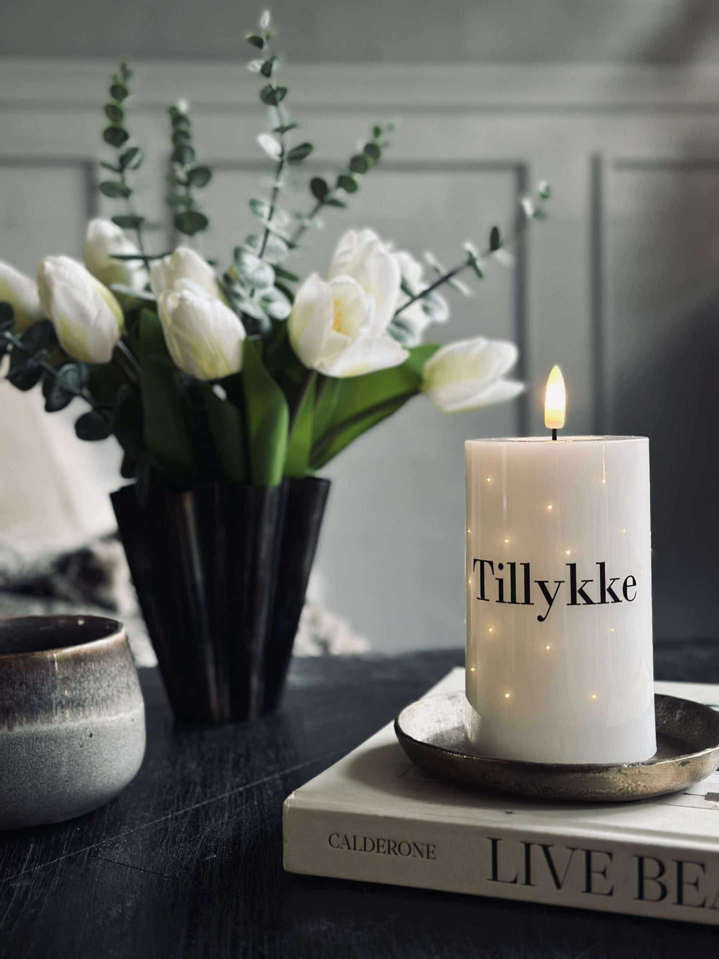 LED Blockljus TWINKLE - Grattis