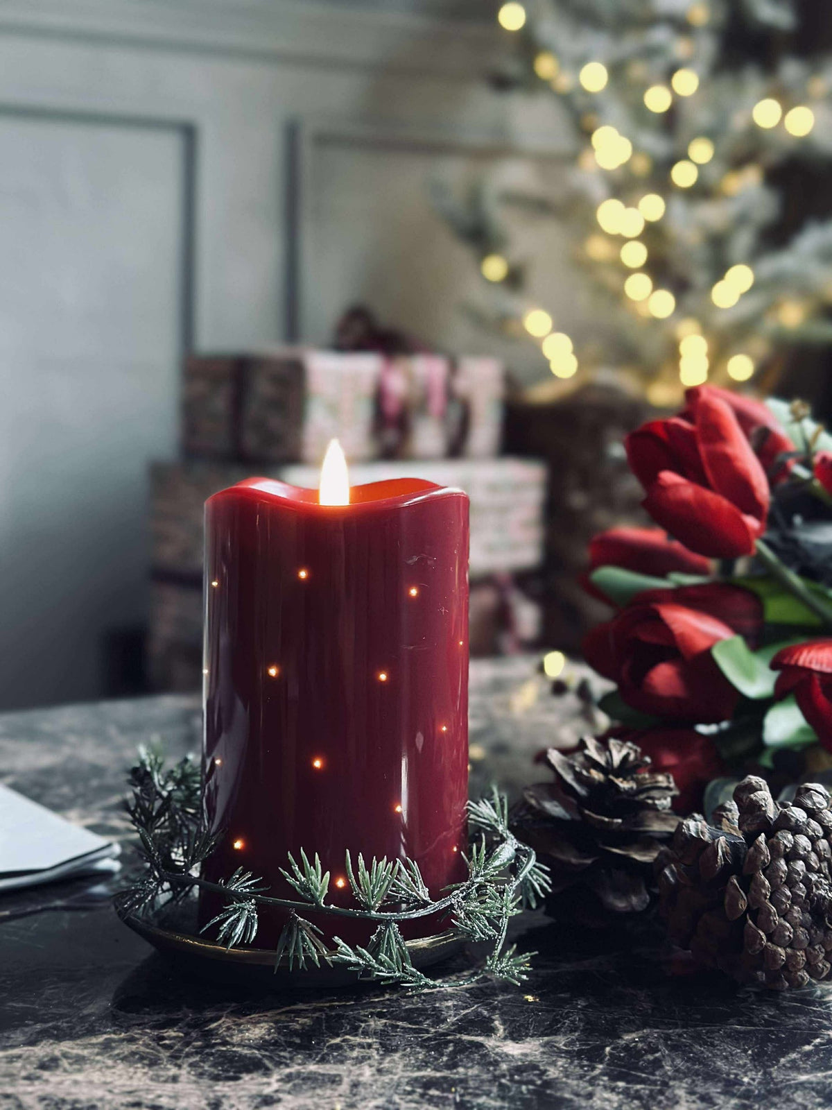 LED Blockljus JUL TWINKLE - 12,5 cm
