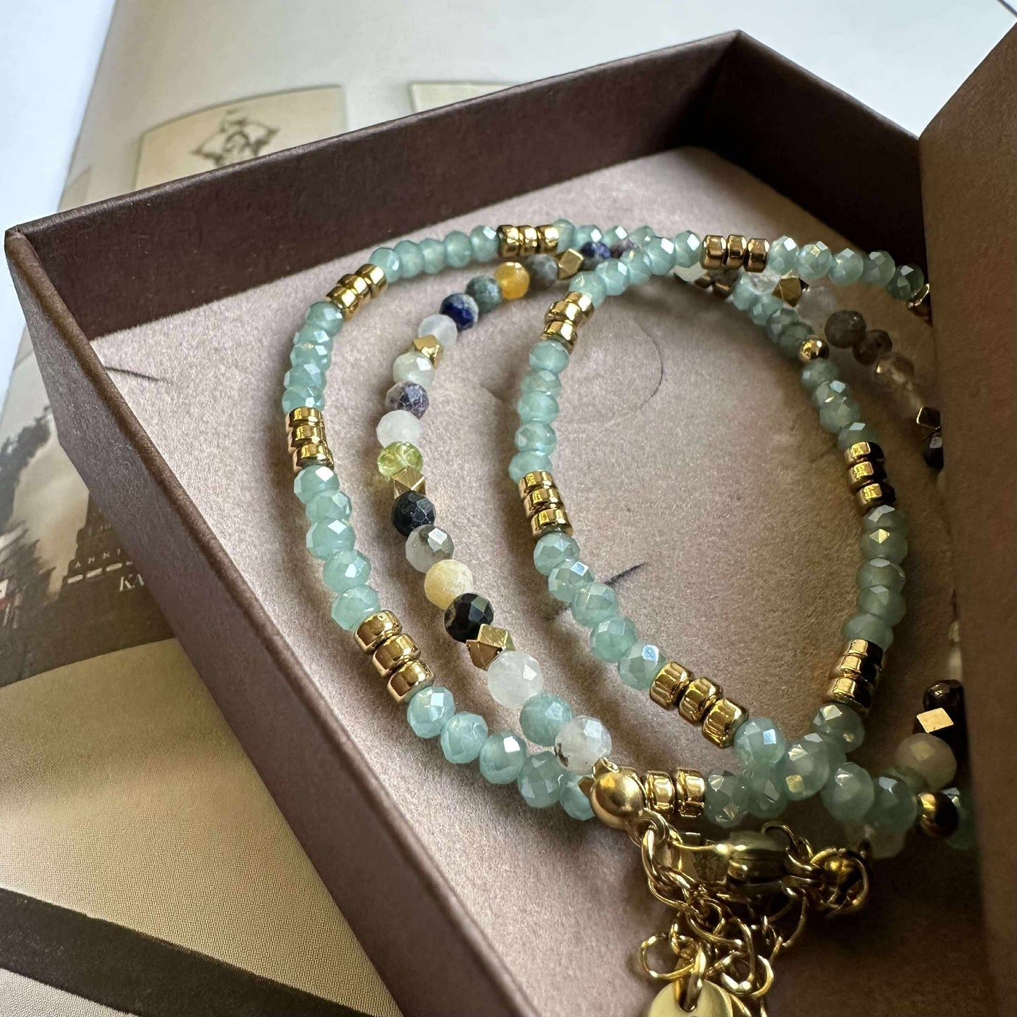 Armband Marika Aqua - Set med 3 st
