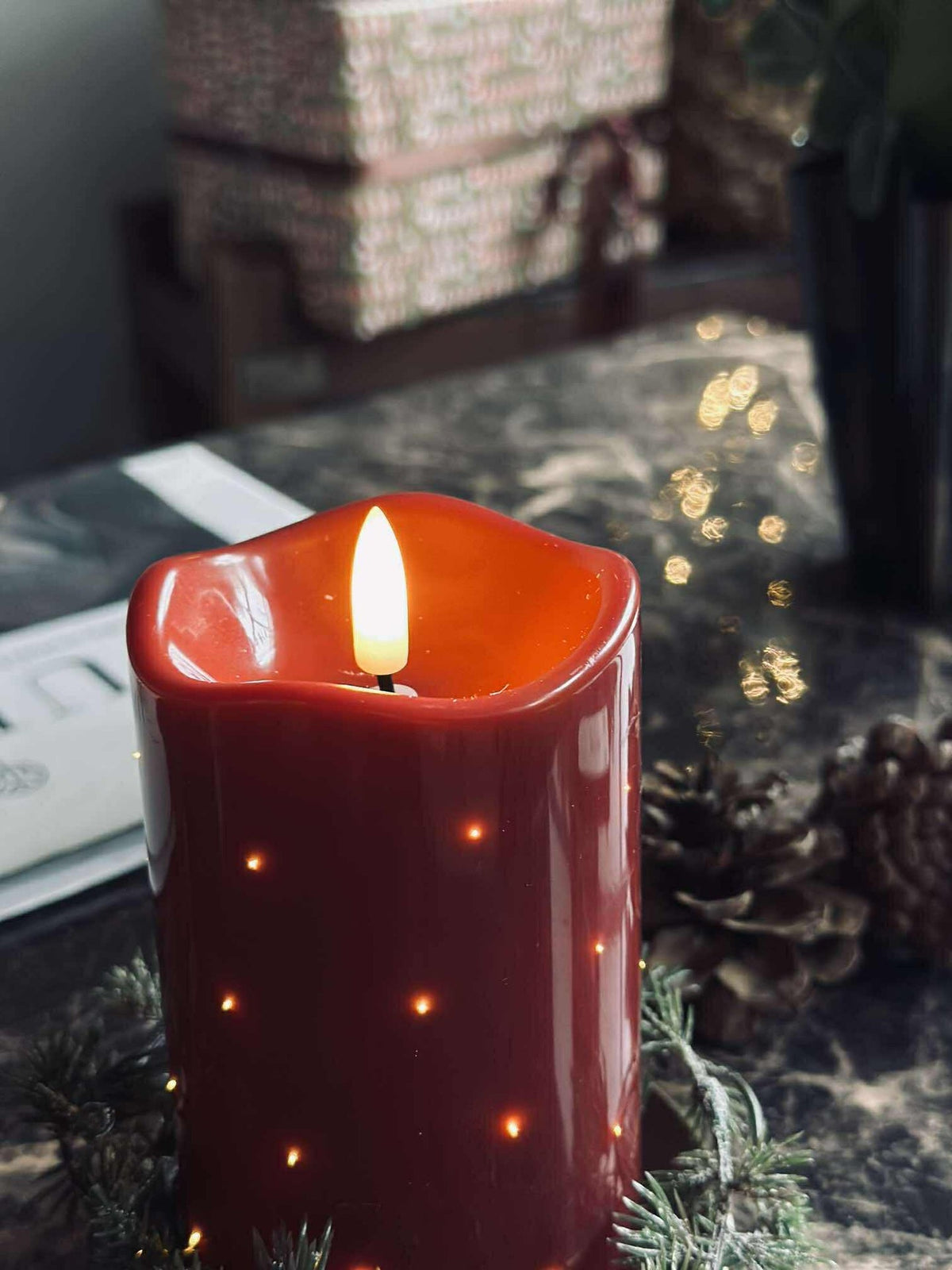 LED Blockljus JUL TWINKLE - 12,5 cm