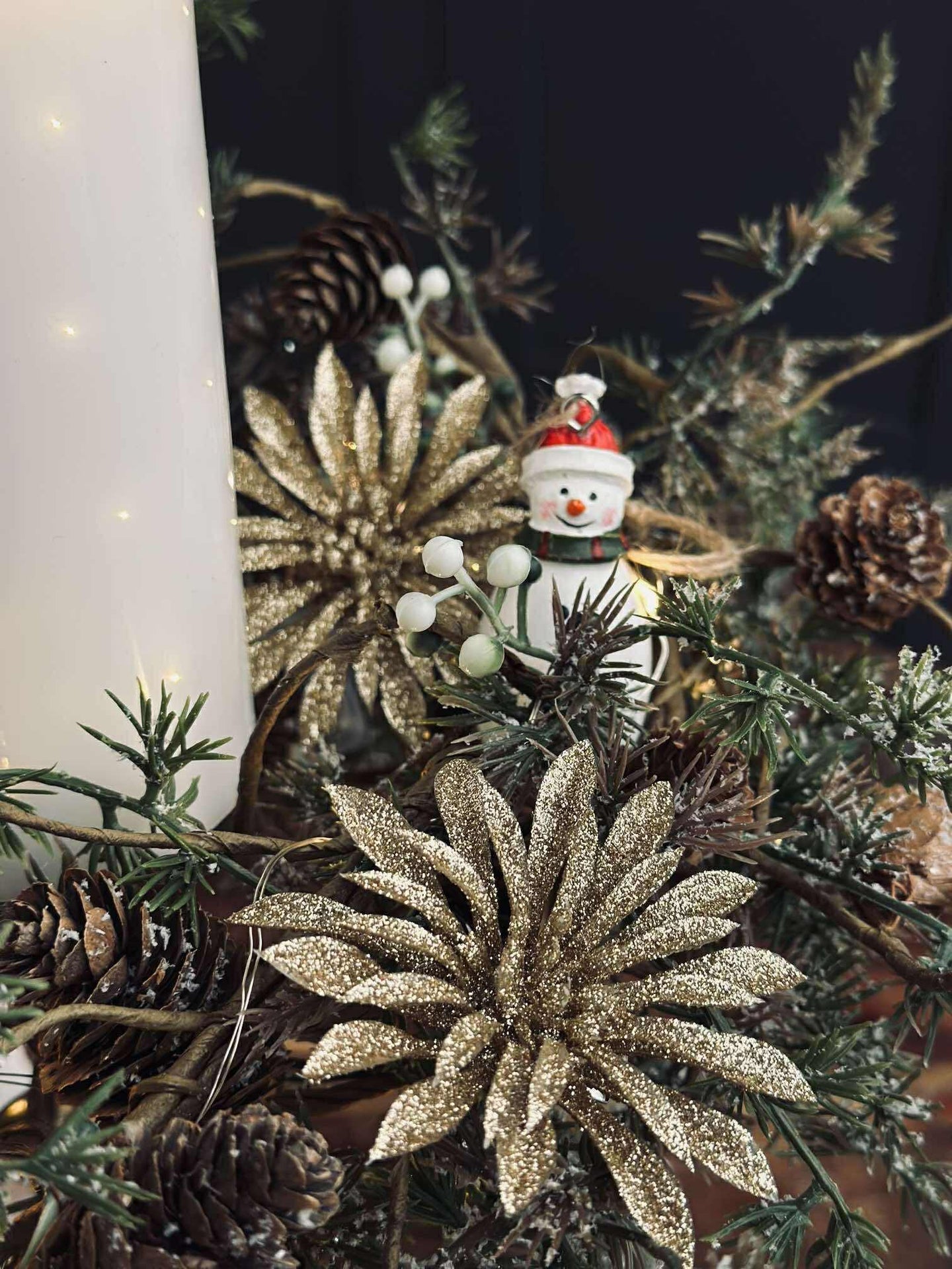 Deco blommor med glitter - 4 st