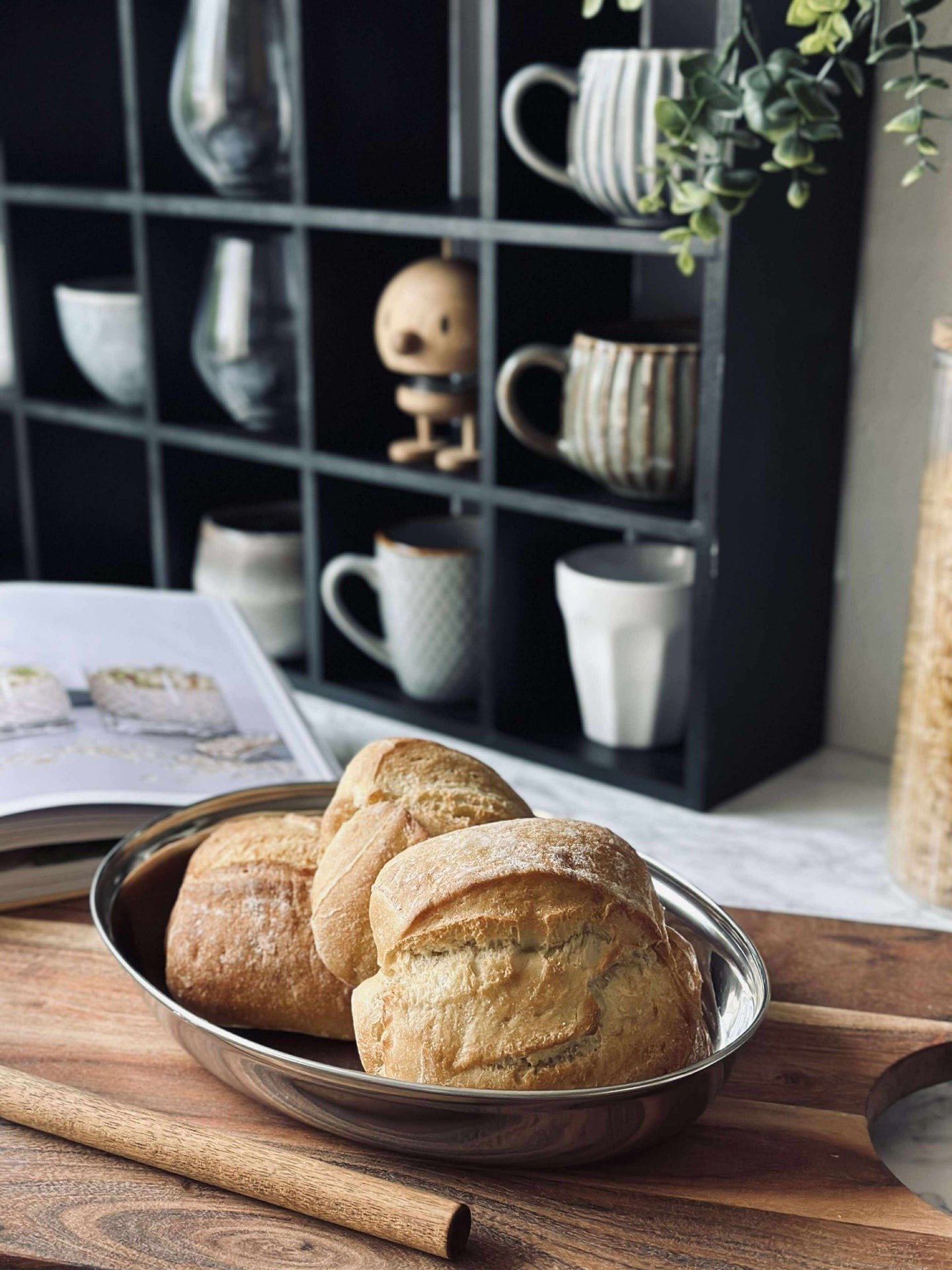 Rund bricka med kant - Rostfritt stål