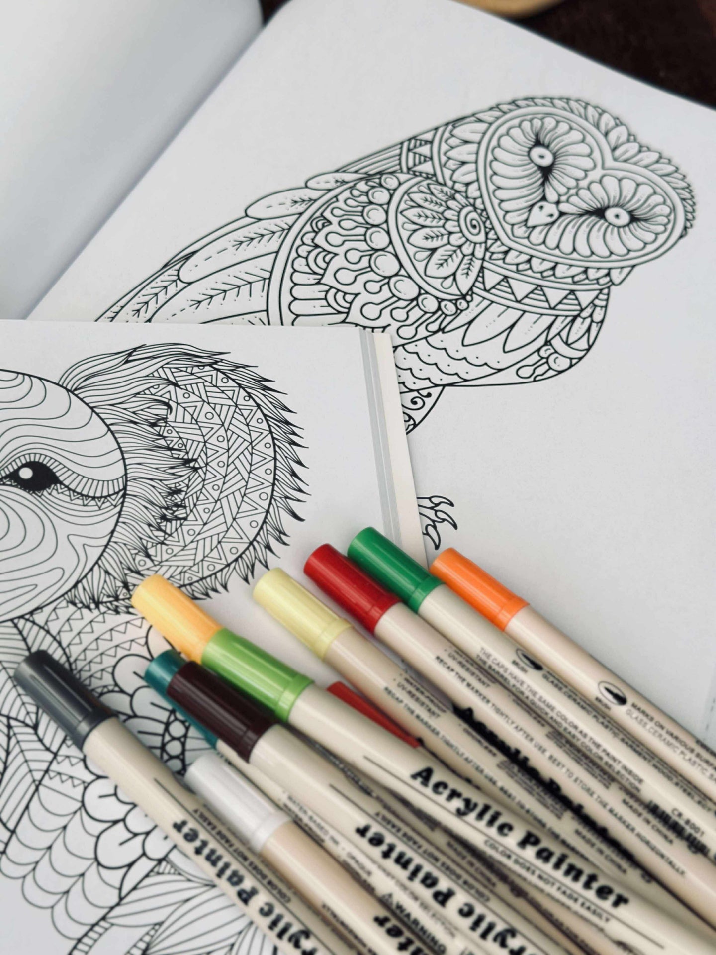 Målarbok för vuxna - Djur MIX