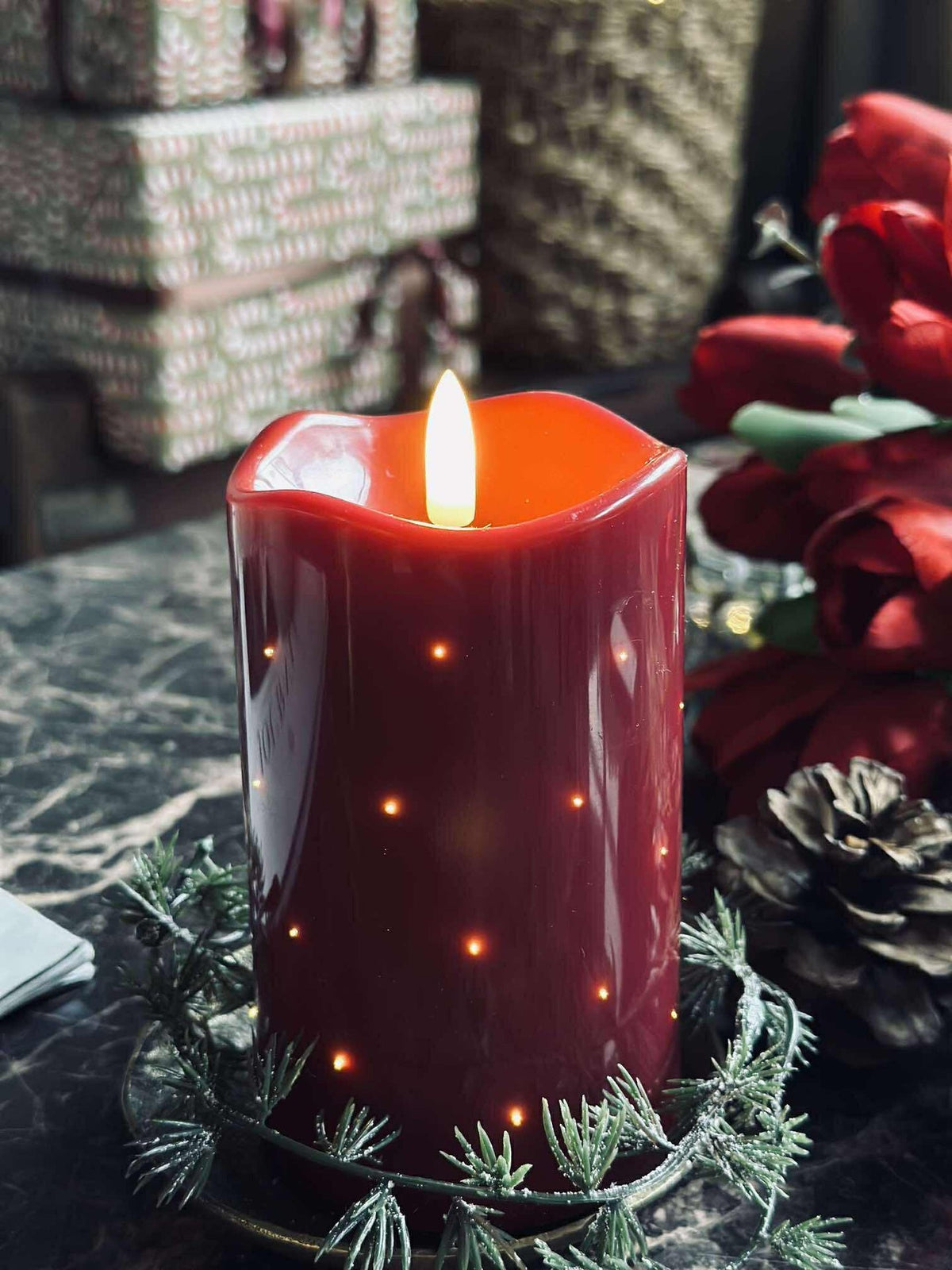 LED Blockljus JUL TWINKLE - 12,5 cm