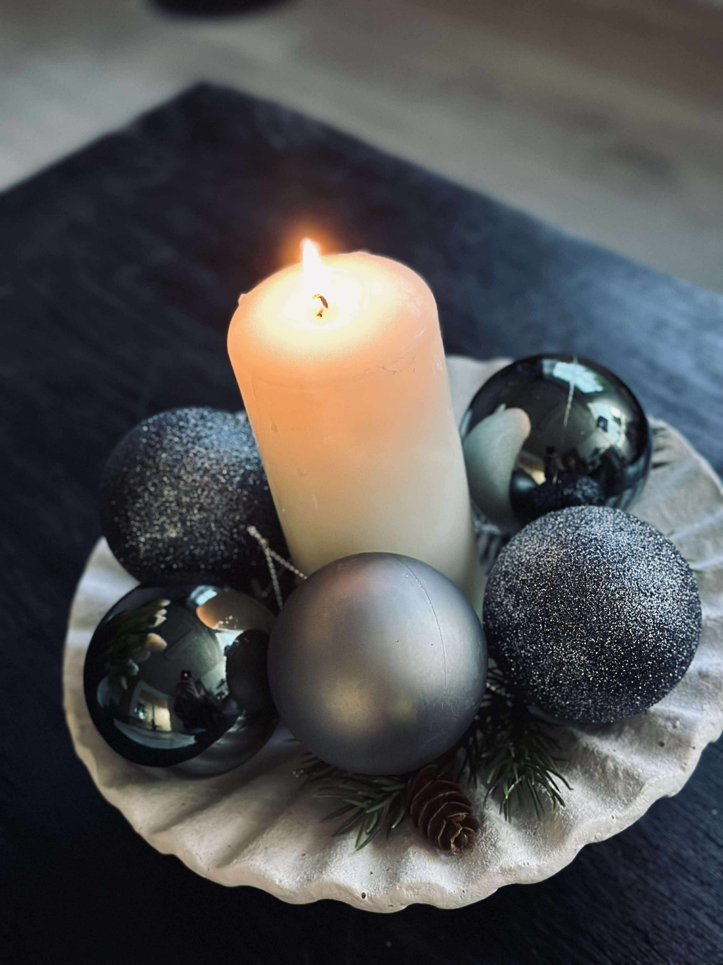 Julgranskulor Navy - 10 st. – Blå plastkulor – VIAMAJA.SE