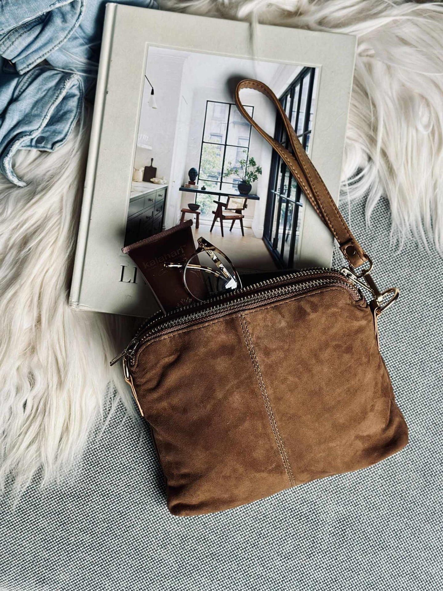 Crossbody-clutch ALICE - Mocka caramel