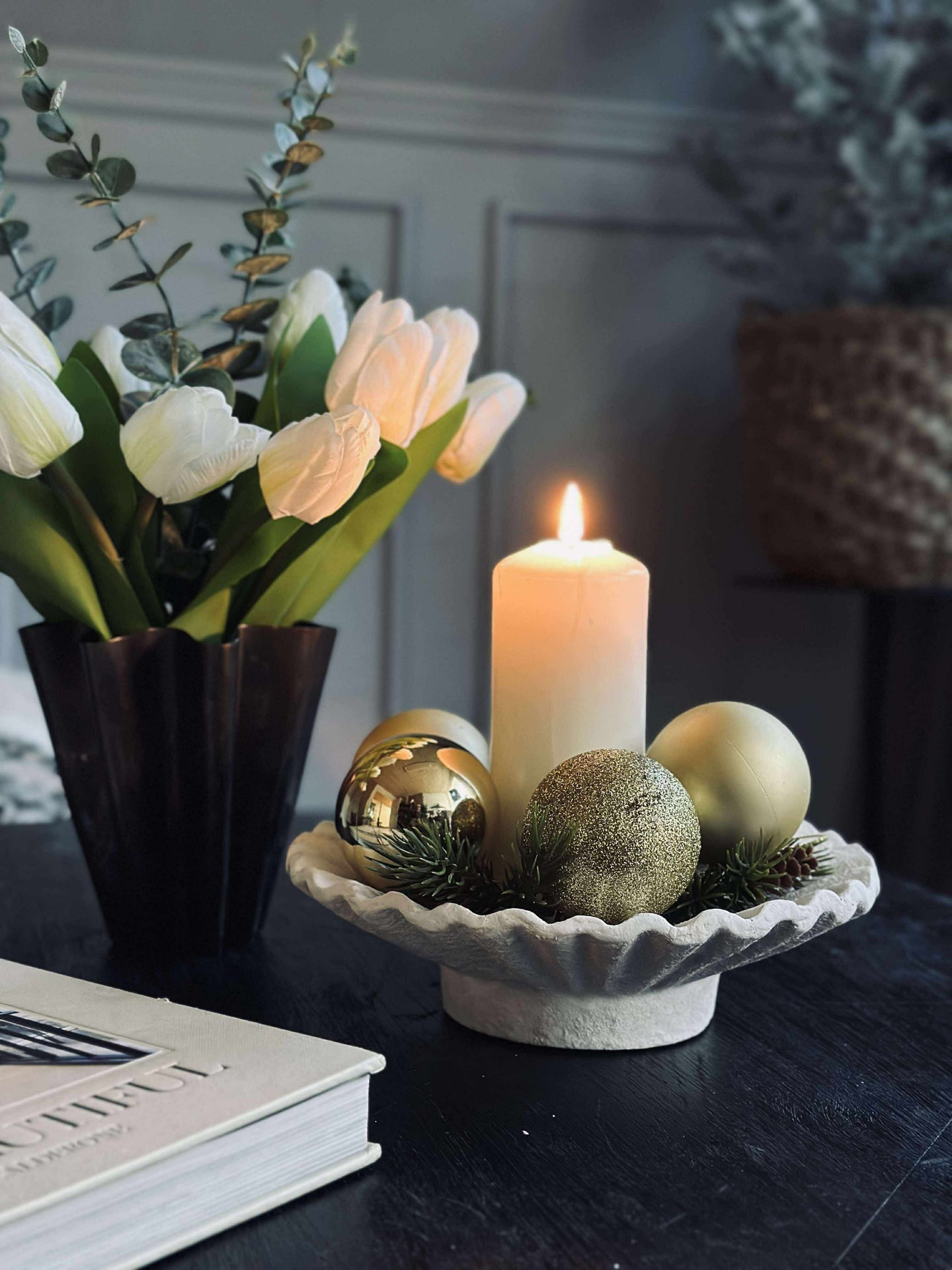 Guldfärgade Julkulor - 10 st.