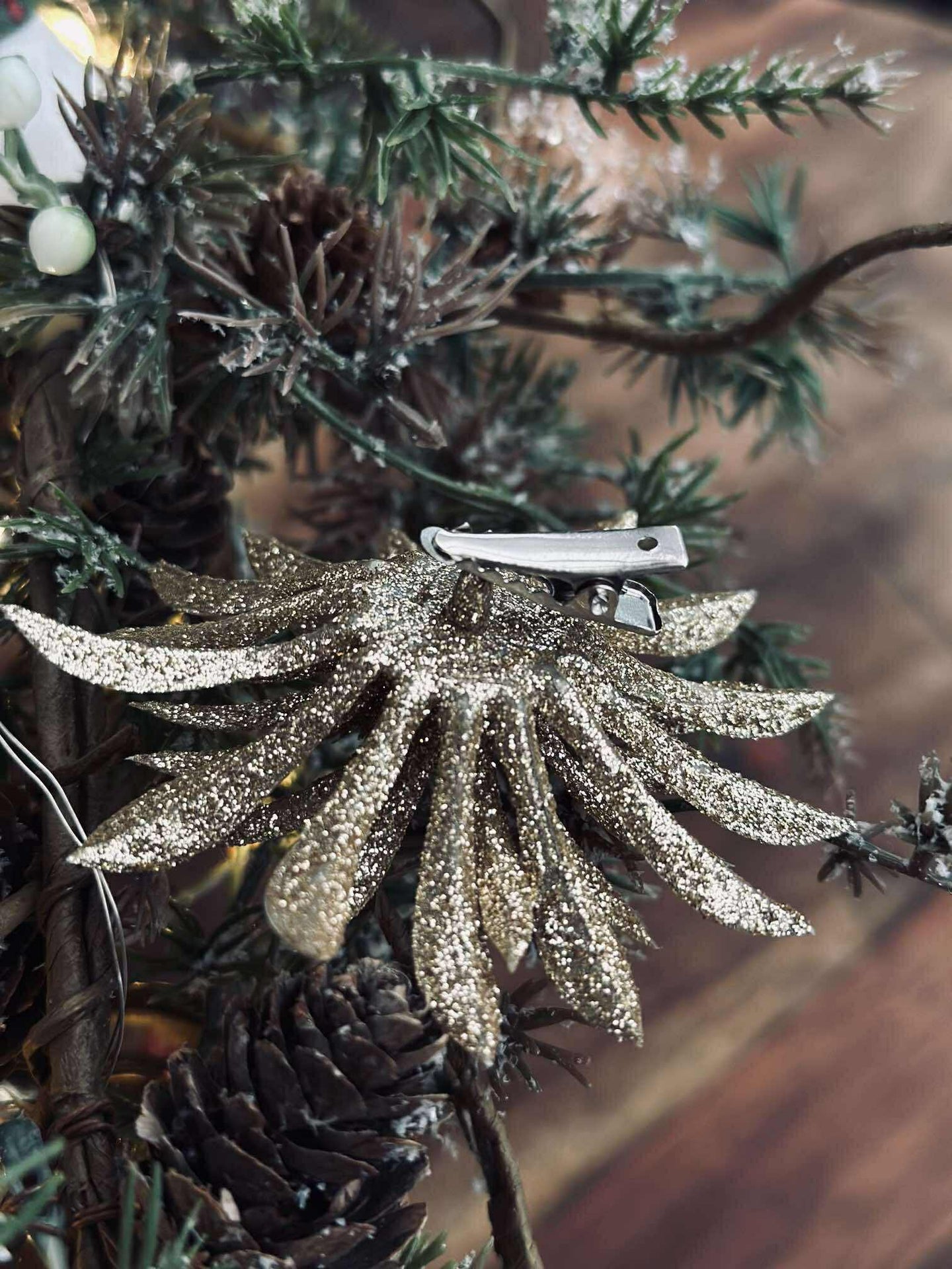 Deco blommor med glitter - 4 st