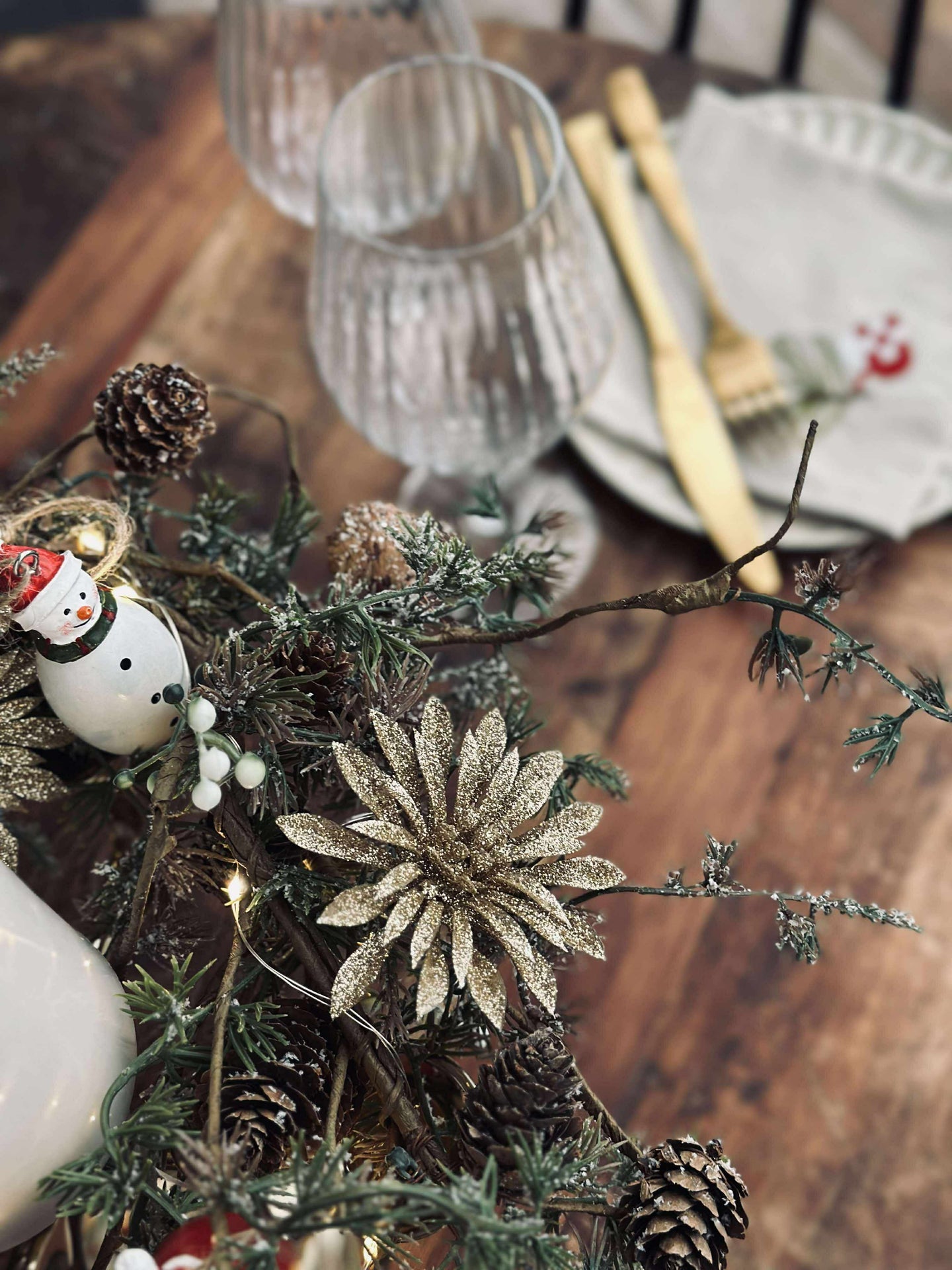 Deco blommor med glitter - 4 st