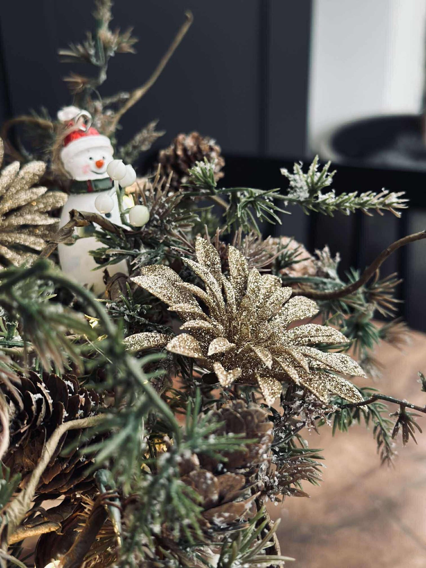 Deco blommor med glitter - 4 st