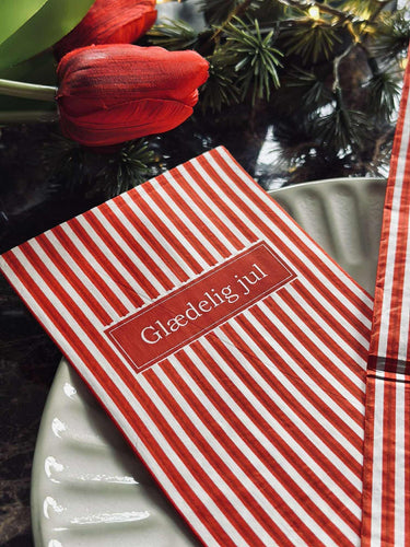 Servetter - 20st. Röd rand