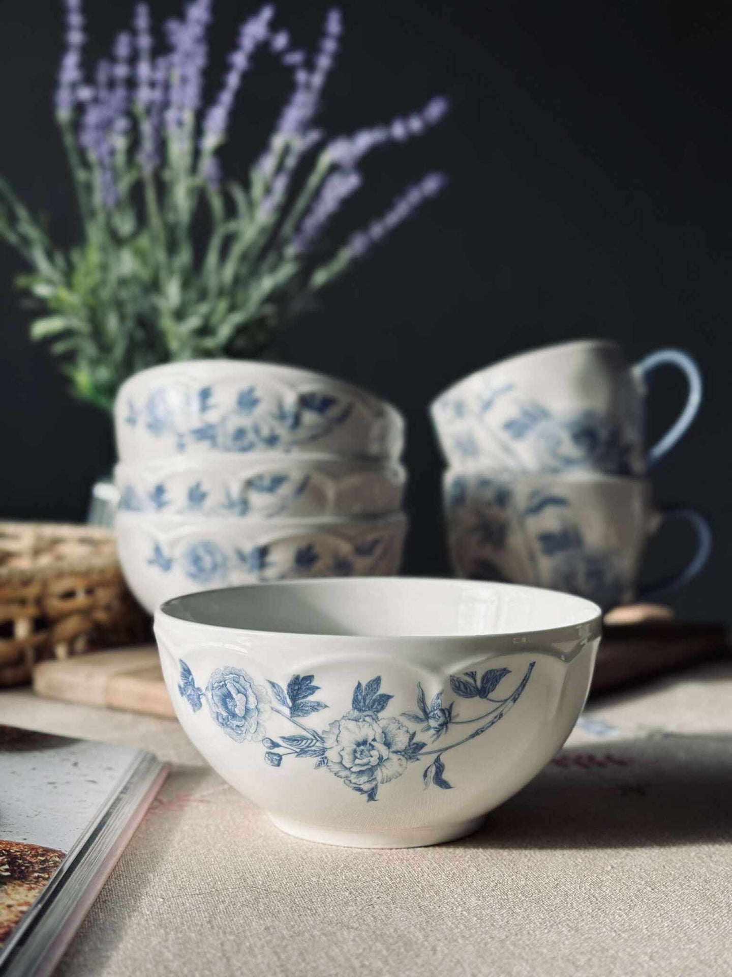 Mugg Flora Blå