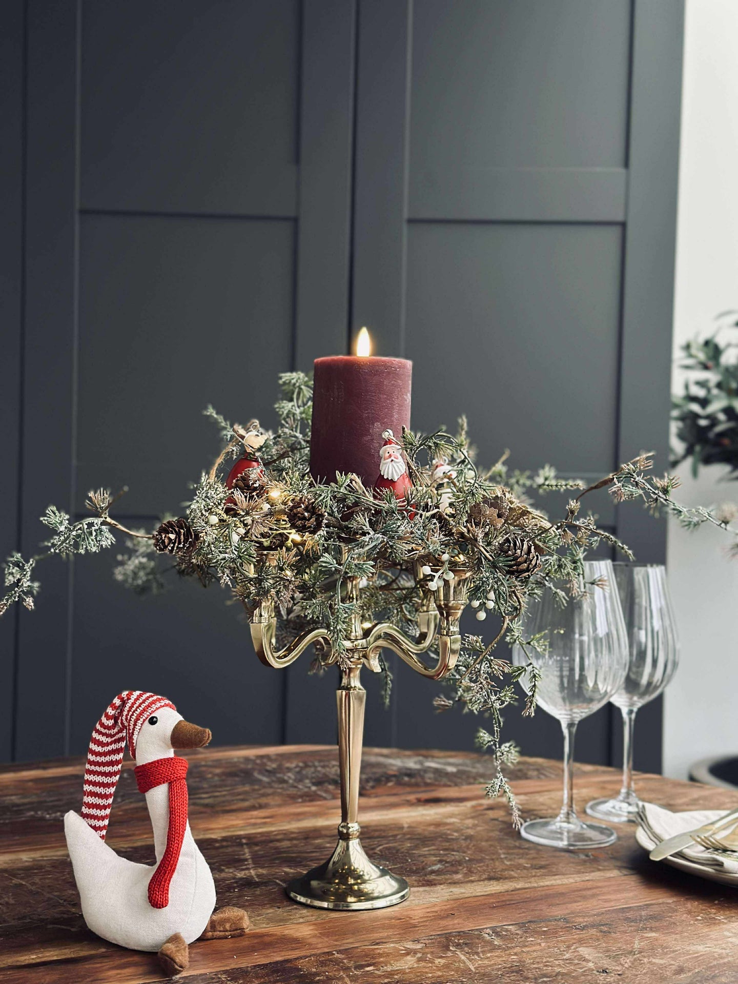 Ljusstake Alu guld - 5-armad