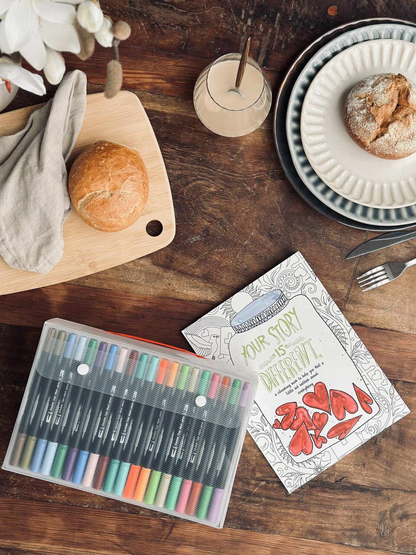 120 dubbelsidiga vattenbaserade brushpennor