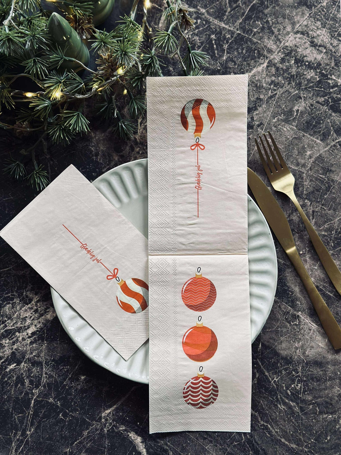 Julservetter - 20st. Röd / Sand