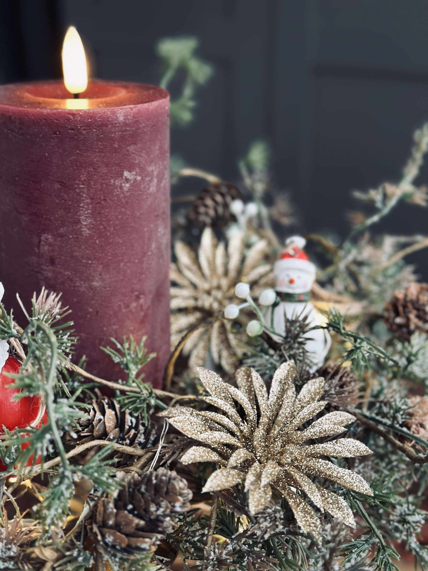 Deco blommor med glitter - 4 st