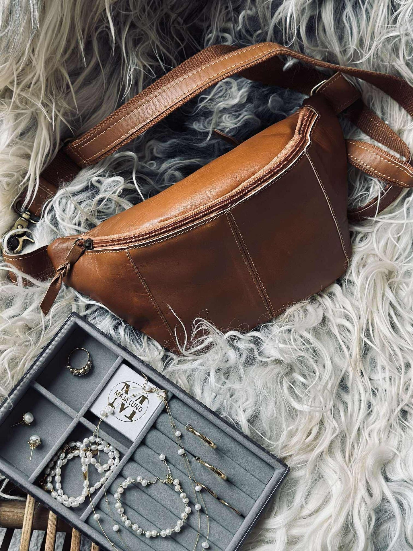 Midjeväska Anna - Cognac