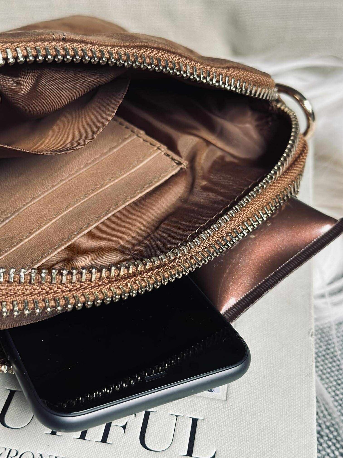 Crossbody-clutch ALICE - Mocka caramel