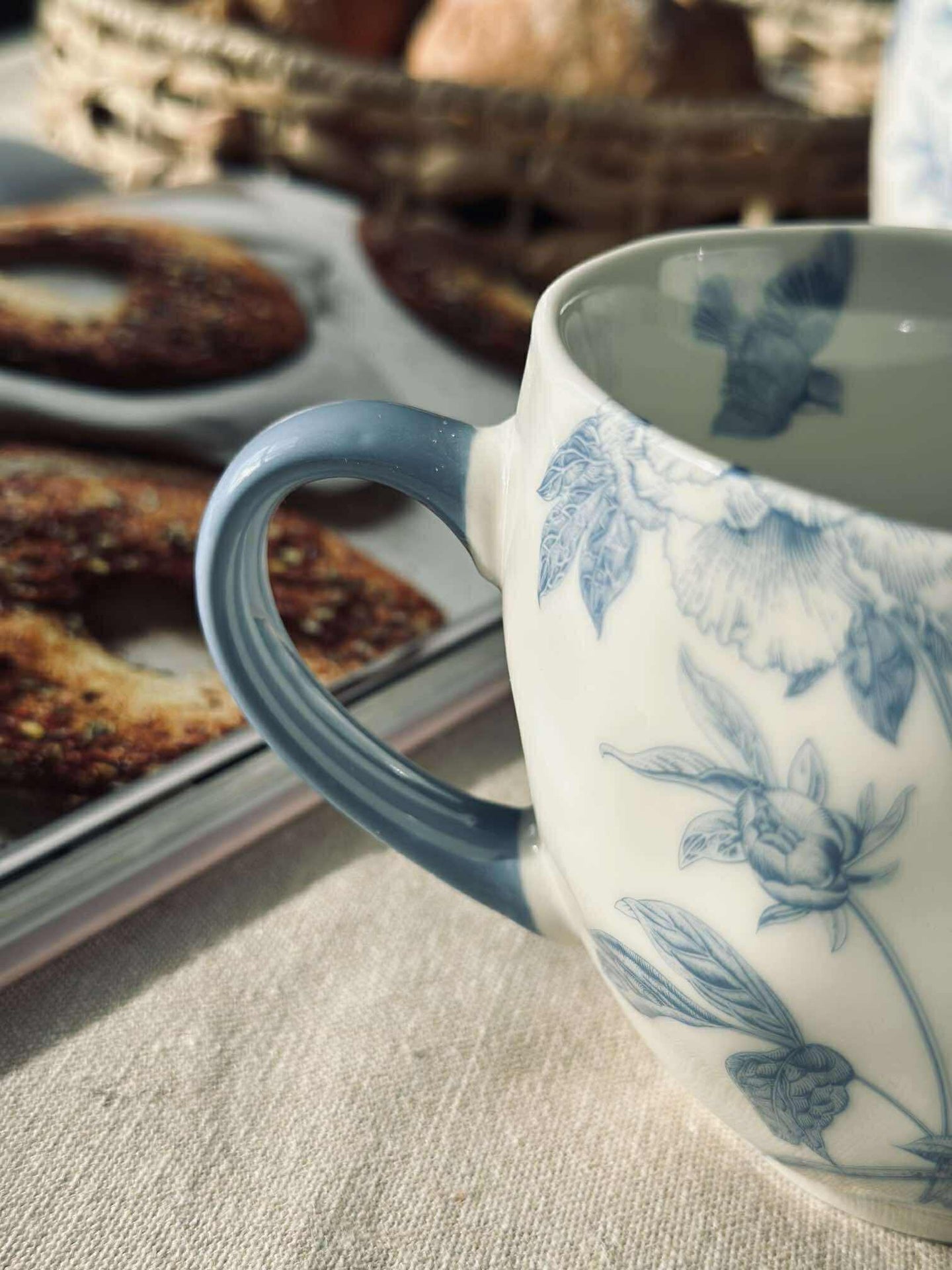 Mugg Flora Blå